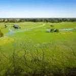 Helicopter flight over the delta.