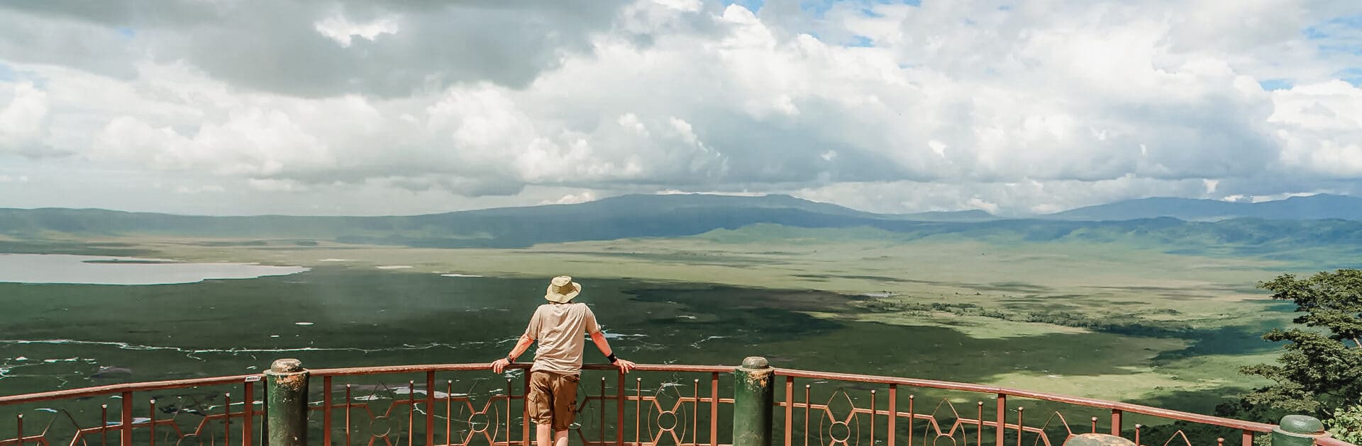 Man looks out over the Ngorongoro Crater in Tanzania | Go2Africa