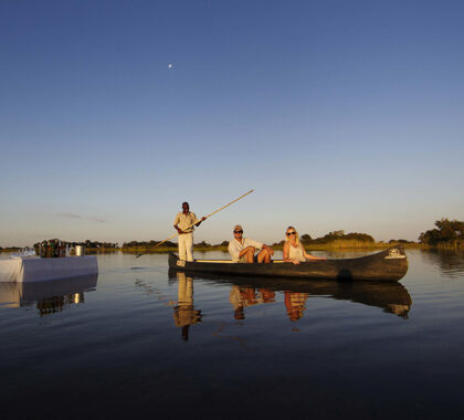 A bush bar with a twist - in the water, on your mokoro. 
