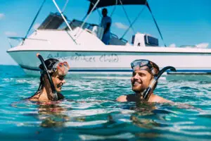 Enjoy snorkelling in the Indian Ocean.