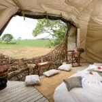 El interior de tu nido en el campamento Chisa Busanga.