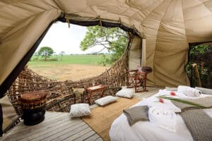 El interior de tu nido en el campamento Chisa Busanga.