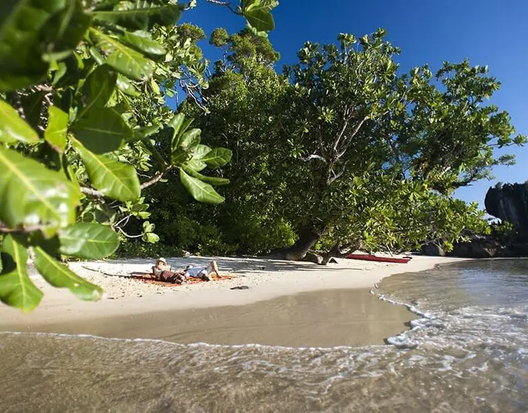 Savour private beaches.