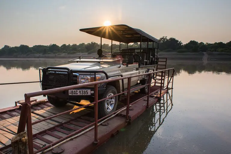 Cross the river to camp on the river pontoon