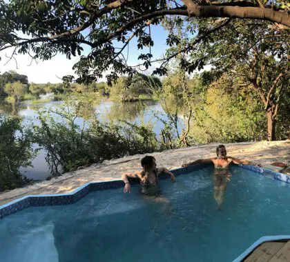 Cool off in the lodge plunge pool