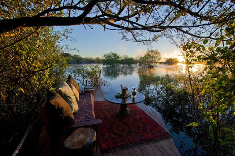Enjoy a drink by the river