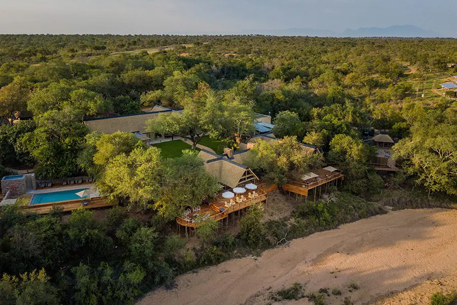Vista aérea del Thornybush Game Lodge en Sudáfrica | Go2Africa