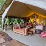 Lounge-Bereich im Nairobi Tented Camp.