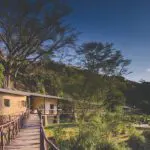 The exterior of Emakoko Lodge. 