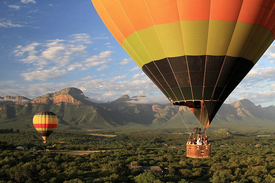 Hot air balloon rides in South Africa.