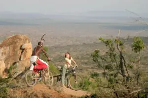 Senderos para bicicleta de montaña en los alrededores de Loisaba Conservancy.