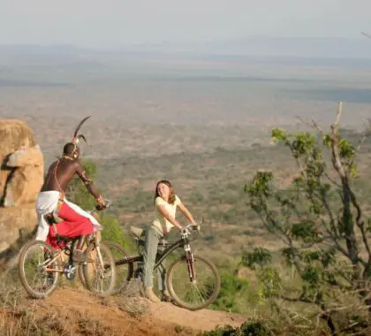 Senderos para bicicleta de montaña en los alrededores de Loisaba Conservancy.