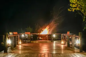 Sit by the fire and share stories from the day. 