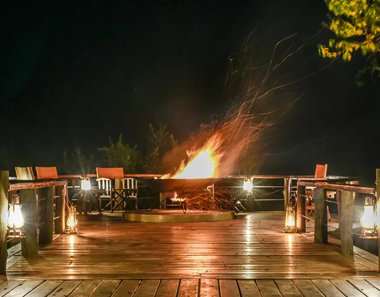 Sit by the fire and share stories from the day. 