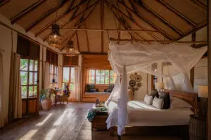 Habitación Deluxe del Kyambura Gorge Lodge.