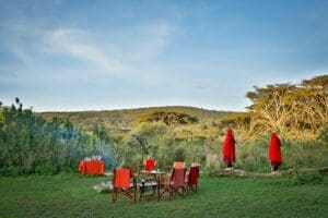 Puesta de sol en el Lemala Ngorongoro Tented Camp.