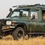 Comfortable land cruisers for game drives in the Mara