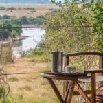 Your room at Entim Mara overlooks the Mara River