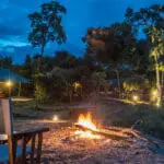Evening fireside stories and stargazing