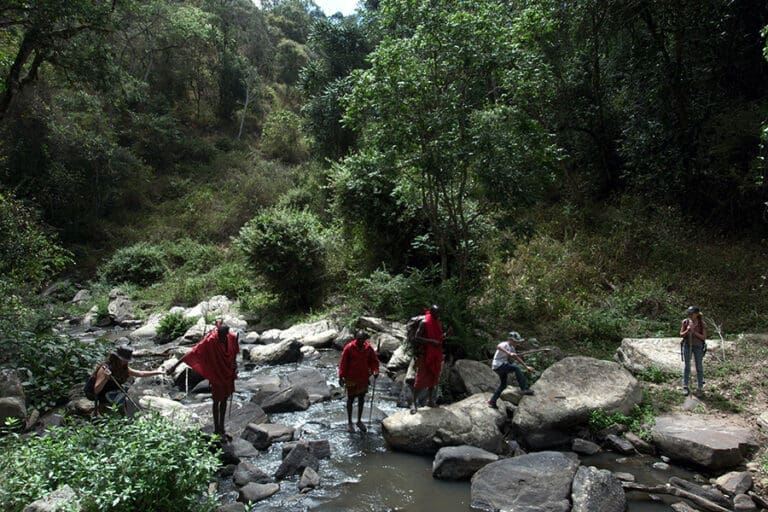 maasai-trails-camp-river-crossing-in-the-loita-forest