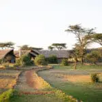 Vista del campamento de Naboisho a la llegada.