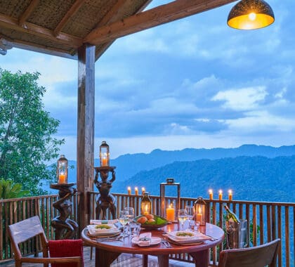 Romantic dining with elevated views