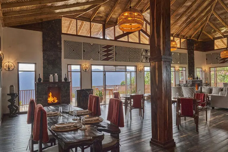 Dining at Nkuringo Bwindi Gorilla Lodge