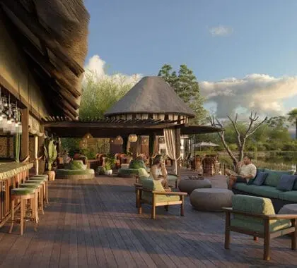 The outdoor deck. 