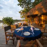 Dining on the deck.