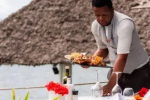 Meals are a fresh ocean treat. 