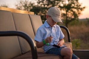 Niños de safari. 