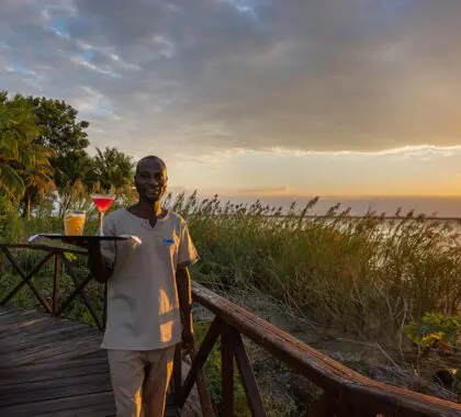 Cocktails at sunset.