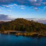 The lodge situated on Nankoma Island within the Lake Malawi National Park.