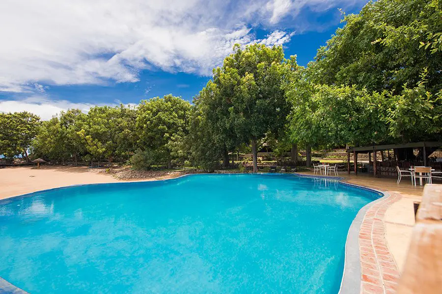 Enjoy a fresh dip in the pool.