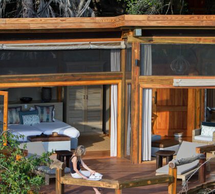 Camp Okavango suite private veranda.