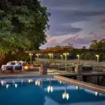 Exterior del Mfuwe Lodge. 