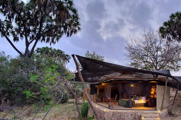 Exterior view of the suite at Roho ya Selous. 