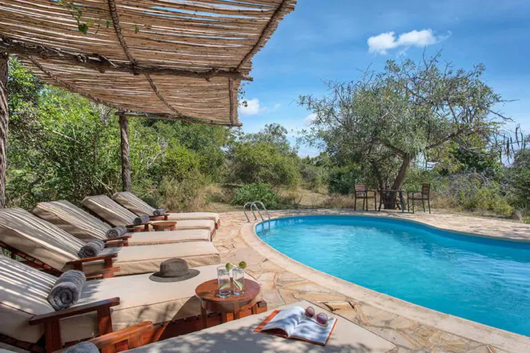 Take refreshing dips at Roho ya Selous. 