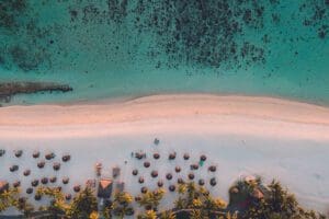 Sublime beach and waters at Dinarobin Beachcomber Golf Resort & Spa. 
