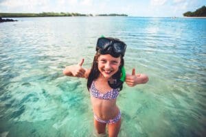 Snorkelling for kids at Shandrani Beachcomber Resort & Spa. 
