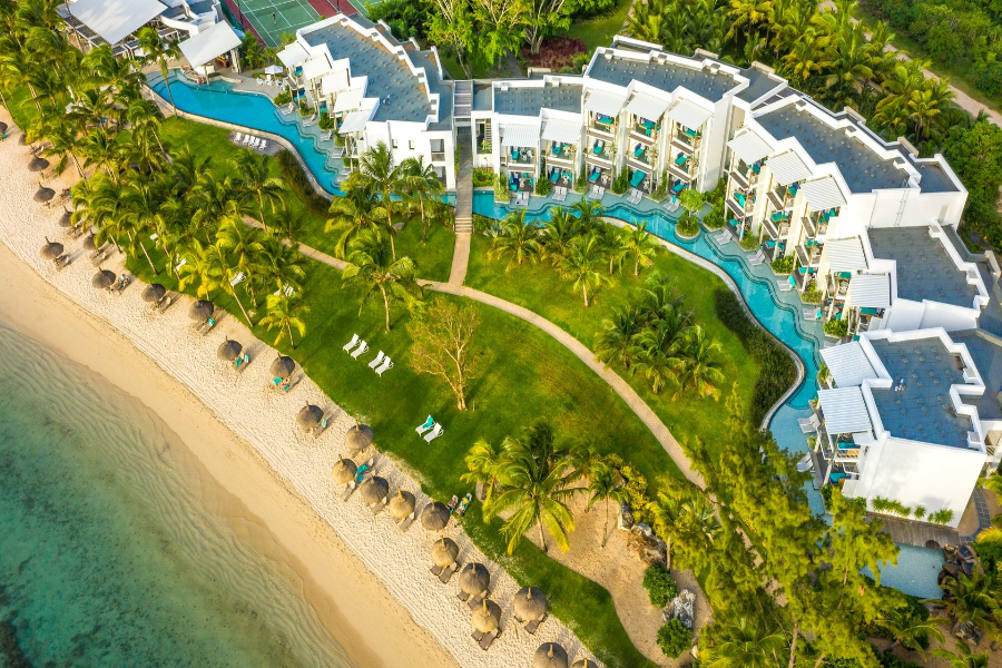 Aerial view of Victoria Beachcomber Resort & Spa in Mauritius | Go2Africa