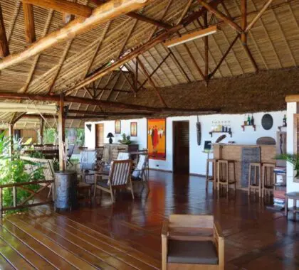 Interior of Antoremba Beach Lodge. 