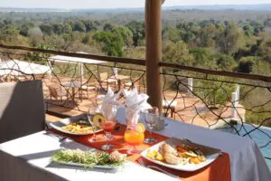 Dining with a view.