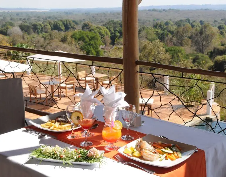 Dining with a view.