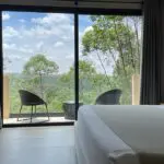 A balcony with a beautiful view.