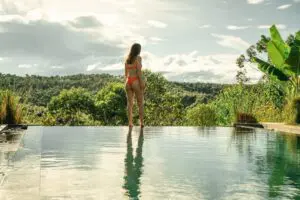 Perfect poolside views.