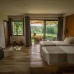 Looking out on the views.