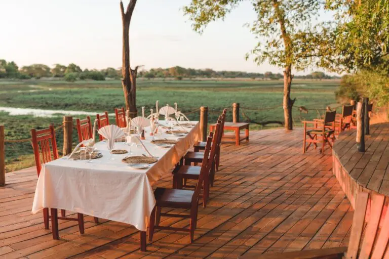 Looking out for wildlife at dinner | Musekese Camp