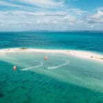 Kitesurfing in Madagascar. 