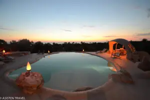 Take a refreshing dip while watching the sunset. 